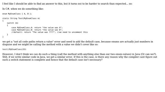Software Engineering: Enums in java switch-statements and completeness (2 Solutions!!) смотреть онлайн