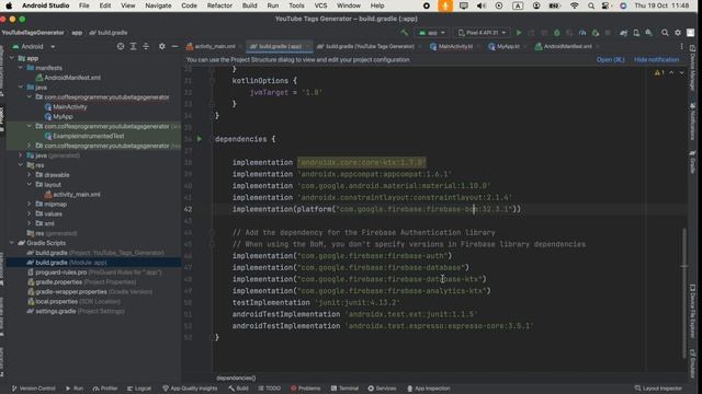 Unresolved reference: auth | Kotlin Android Firebase Authentication смотреть онлайн