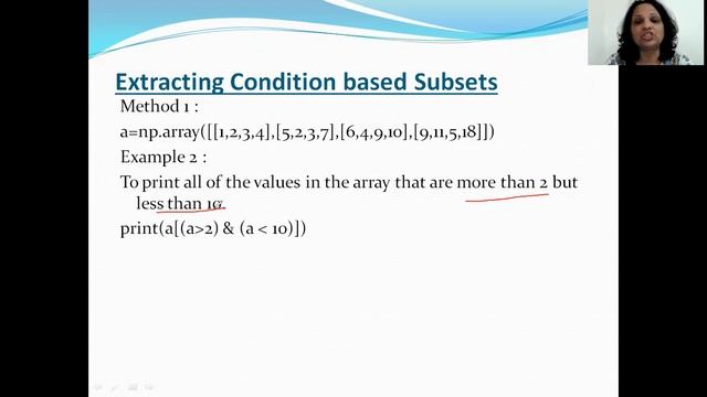 Working with NumPy - Extracting condition based values смотреть онлайн