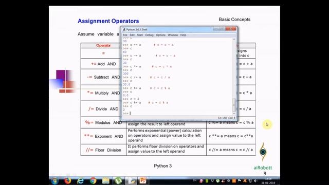 Python 3 Operators tutorial for basic concepts смотреть онлайн