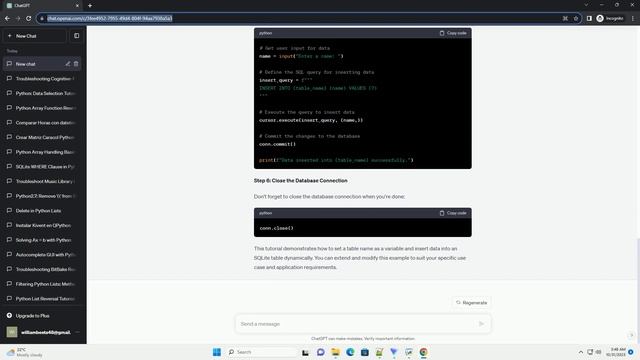 How to set table name as variable and insert variables into sqlite table in python смотреть онлайн