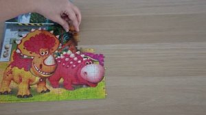 Собираем пазлы для детей вместе - все турбозавры: Тор, До, Буль, Анки, Трак и маленький Зер.