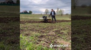 Мотоблок HUTER 13000 в работе