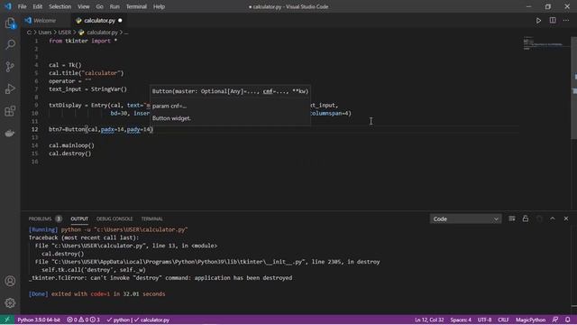 how to build a calculator using python and tkinter смотреть онлайн