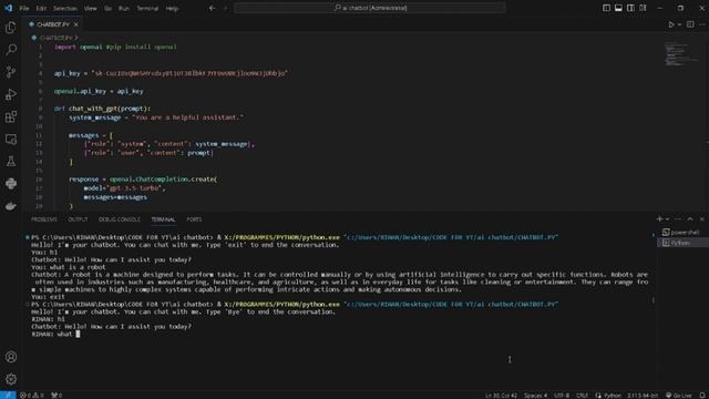 I MADE A CHATBOT USING OPENAI смотреть онлайн