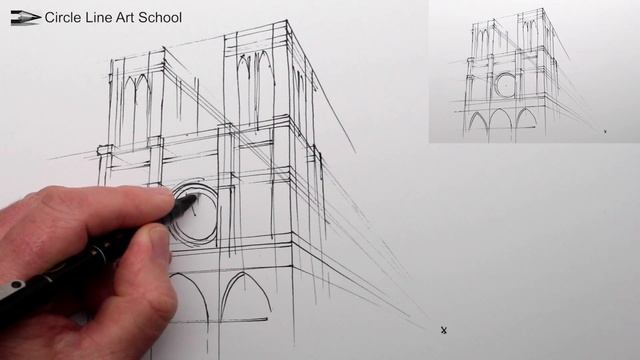 How to Draw Notre Dame Cathedral: Buildings in Perspective смотреть онлайн