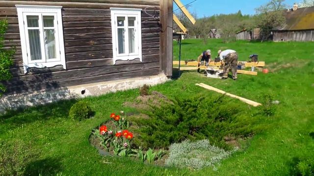 Строительство крыши из металлочерепицы в г .Мядель от krovgrad.by смотреть онлайн