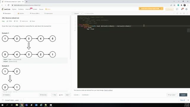 Reverse Linked List| Python | Leetcode 206 смотреть онлайн
