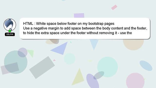 HTML : White space below footer on my bootstrap pages смотреть онлайн
