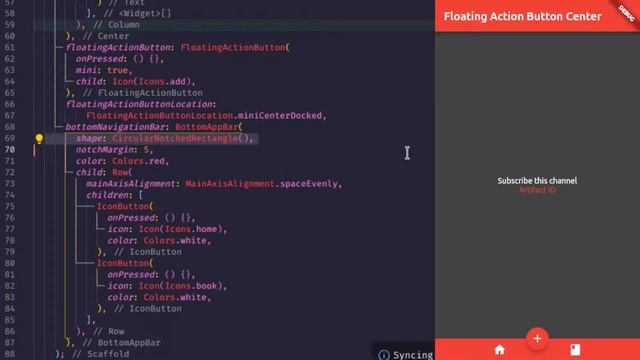 Flutter Tips - Add Notched Floating Action Button Center Navigation Bar смотреть онлайн