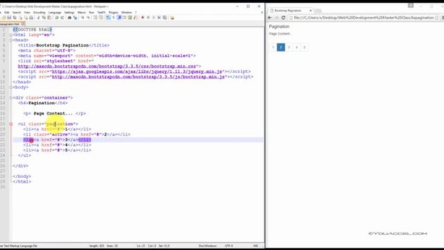 Section 2 Bootstrap Section, Lecture 59 Bootstrap Pagination смотреть онлайн