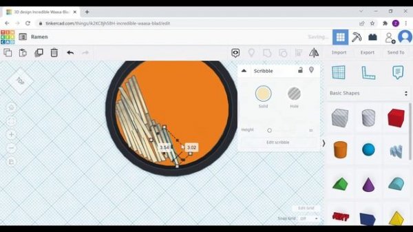 TinkerCAD - Tutorial for Beginners - How to 3D Design a bowl of ramen