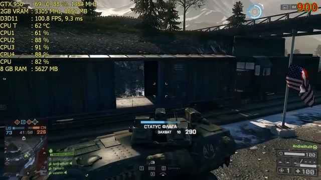 Battlefield 4 AMD Phenom ii X4 955 GTX 950 (1080,900,720) смотреть онлайн