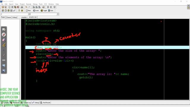ARRAY INITIALIZATION IN C++|| DYNAMIC ARRAY INITIALIZATION || PRINT YOUR NAME USING ARRAY IN C++ смотреть онлайн