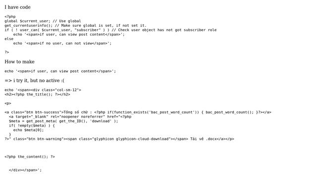 Wordpress: How to make id user can be view content? смотреть онлайн