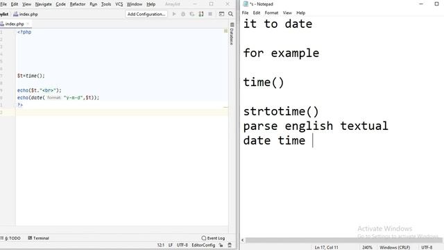Strtotime function in date in php date function series [part-6] смотреть онлайн