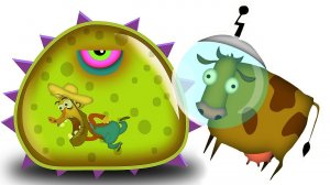 Суровый ЛИЗУН ГЛАЗАСТИК на ВОЕННОЙ БАЗЕ! Игра Tales from Space Mutant Blobs Attack