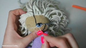 ? КАК ВЫШИТЬ ГЛАЗА ВЯЗАНОЙ КУКЛЕ. ?️ HOW TO EMBROIDER EYES ON AMIGURUMI DOLL.