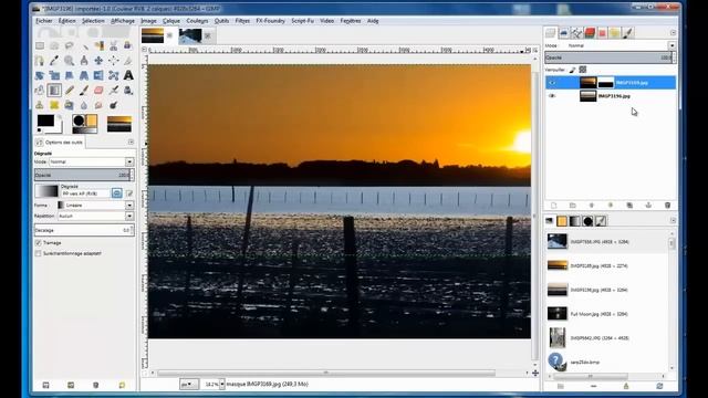 Tuto Gimp 7: Les dégradés de transparence dans les masques de calques смотреть онлайн
