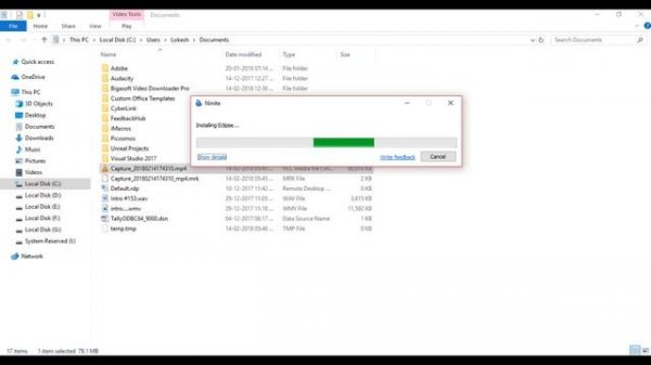 [Problem Solved] An error has occurred. see the log file- Eclipse | Eclipse Installtion error