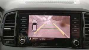 Виртуальная кнопка омывателя камеры заднего вида Skoda Kodiaq, Karoq 2020 2021 MIB3