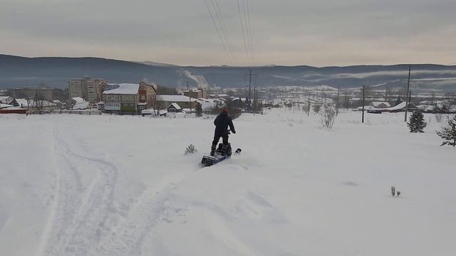 Снегокат Каюр Эгоист-Кросс. Честные покатушки по целине. смотреть онлайн
