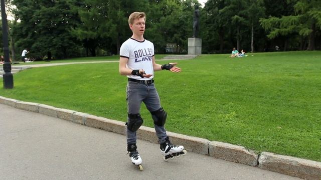 Как правильно падать на роликах и зачем нужна защита | Школа роликов RollerLine Роллерлайн в Москве смотреть онлайн