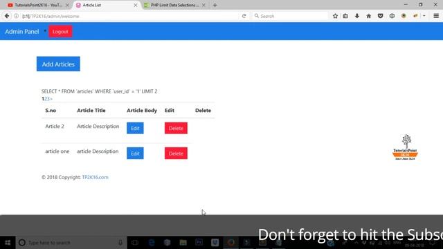 CodeIgniter Mini Project Tutorial in Hindi ( Limit and offset ) ? Print Sql query in CodeIgniter смотреть онлайн