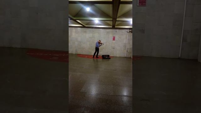 К скрипачу в метро из зрителей присоединилась девочка смотреть онлайн