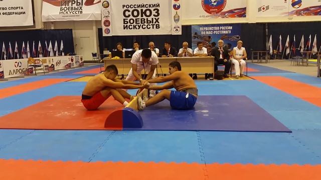 Киров Семен РС (Я) vs Губжоков Мухамед КБР схватка за 3 место на Первенстве по мас-рестлингу смотреть онлайн