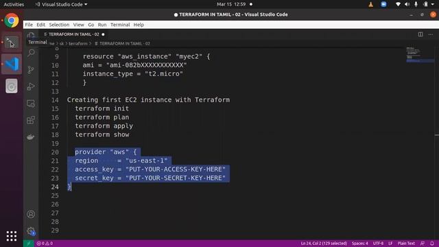 Terraform in Tamil #2 | Create EC2 Instance from Terraform | #terraformintamil смотреть онлайн