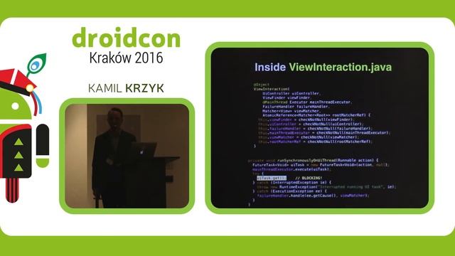 #droidconPL2016 - Kamil Krzyk 'Deeper insight into Android Espresso library' смотреть онлайн