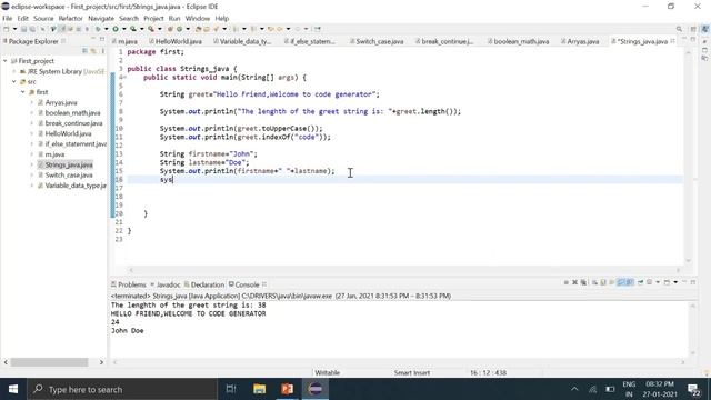 String In Java | String In Java Definition | Java Tutorial For Beginner|#12 смотреть онлайн