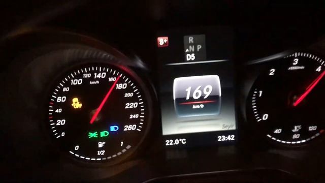 Mercedes C200d w205 1.6 136hp Acceleration смотреть онлайн