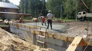 Фундамент из блоков ФБС с монолитным перекрытием