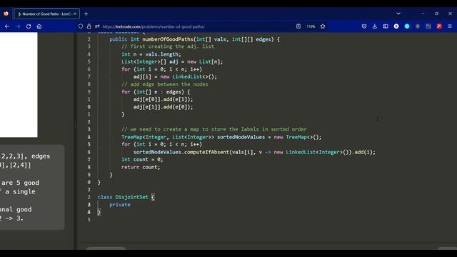 2421 Number of Good Paths - LeetCode Solution in Java | THE CODE WIZARD смотреть онлайн