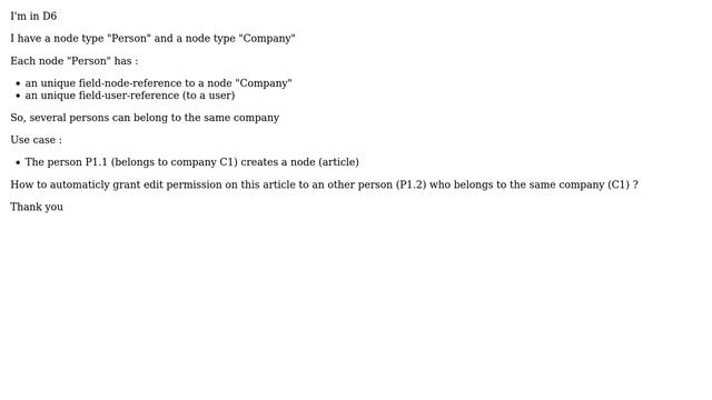 Drupal: How to automatically add the permission "edit" on a node to a user who is not the author? смотреть онлайн
