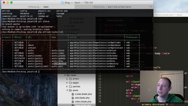 Part 19 - Deleting Resources with CRUD [How to Build a Blog with Laravel 5 Series] смотреть онлайн