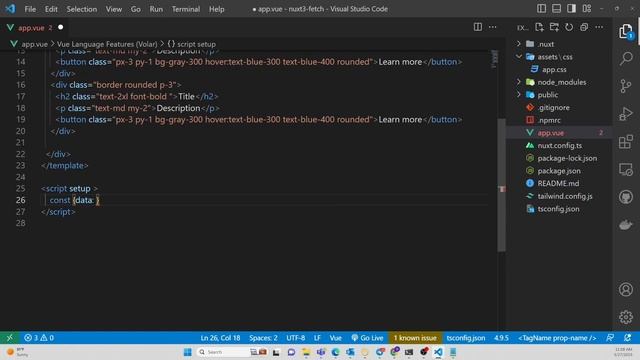 Nuxt3 Fetch Data API -Nuxt3 +Tailwindcss 2023 смотреть онлайн