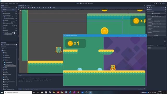 Godot 3.2: Let's Build a 2D Platformer!: Part 13 (Creating Enemies + RayCast2D's!) смотреть онлайн