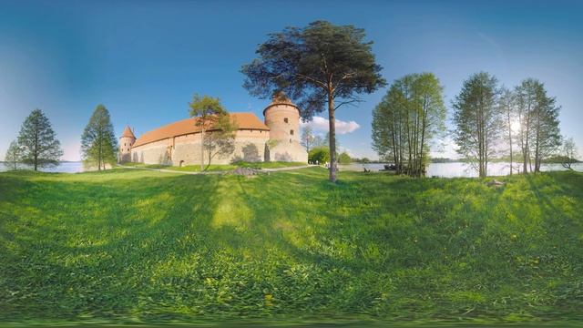 Trakai castle, Lithuania VR 360 travel video. Тракайский замок, Литва. смотреть онлайн