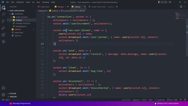 Realtime Chat Application with Node JS and Socket.io | Chat App | Html, CSS and Javascript смотреть онлайн