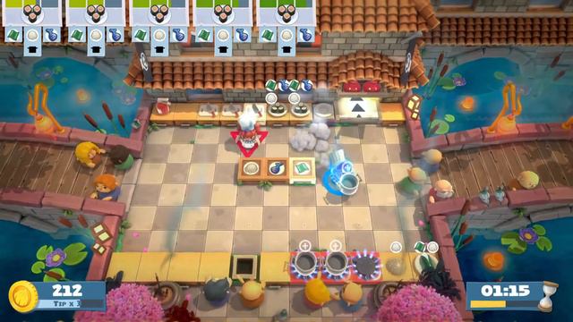 Overcooked! All You Can Eat (sushi) Gameplay смотреть онлайн