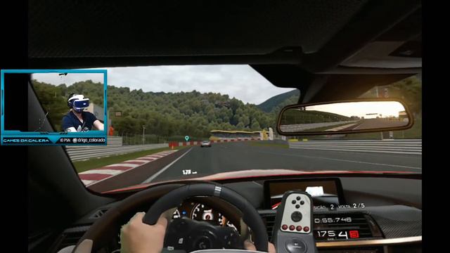 GRAN TURISMO SPORT PS4 GAMEPLAY MODO VR com Volante G920 - PT-BR смотреть онлайн