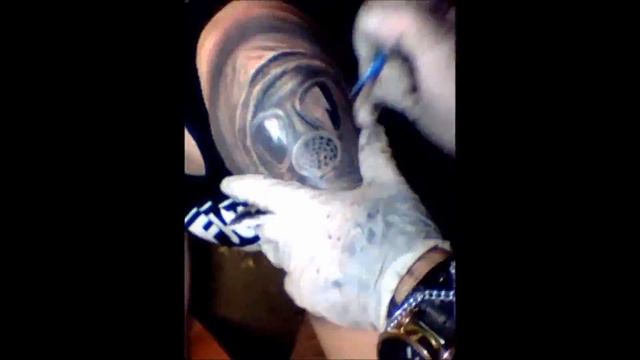 Смотреть всем!!!!Процесс нанесения татуировки,Cover up (переделка старой работы)tattoo смотреть онлайн