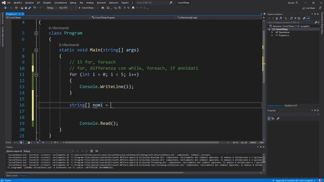 Ciclo FOR e Foreach - C# TUTORIAL ITALIANO 15 смотреть онлайн