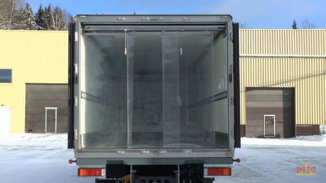 Iveco stralis 270 фургон-рефрижератор с гидробортом Dhollandia и передвижной трехсекционной завесой смотреть онлайн