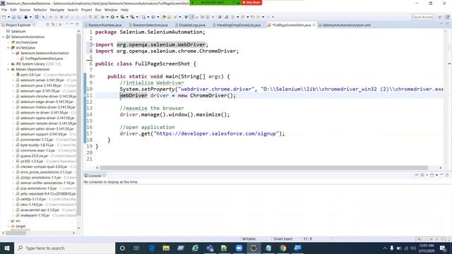 Capturing Screenshot for FullPage in the Selenium смотреть онлайн