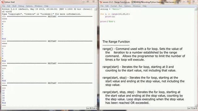 Python Tutorial 2016 Lesson 1.2 - The range() Function смотреть онлайн