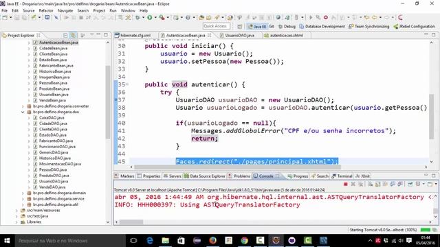 [Programação Web com Java] 284 - Autenticação - ManagedBean - Parte 2 смотреть онлайн